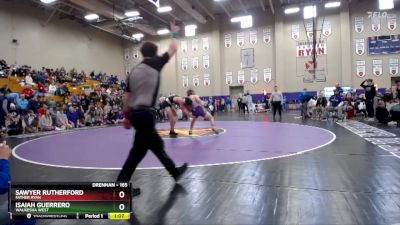 165 lbs Semifinal - Isaiah Guerrero, Waukesha West vs Sawyer Rutherford, Father Ryan