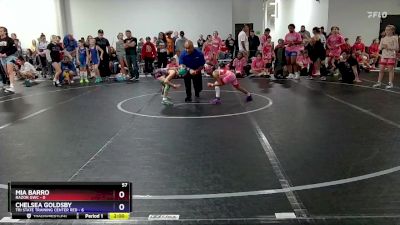 57 lbs Quarterfinals (8 Team) - Mia Barro, RaZor GWC vs Chelsea Goldsby, Tri State Training Center Red