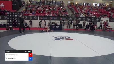 57 kg Rnd Of 32 - Jacob Mendoza, Menlo Wrestling Club vs Austin Assad, Ohio