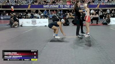 109 lbs Semis & 3rd Wb (16 Team) - Kendra Ryan, North Central College vs Pauline Granados, McKendree University