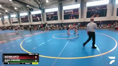 145 lbs Round 3 - Autumn Chitty, Amped Wrestling Club vs Elena Kubassek, Texas