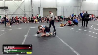 96 lbs Semis (4 Team) - Jake Simeone, Warhawks Black vs Charlie Dunbar, Kraken