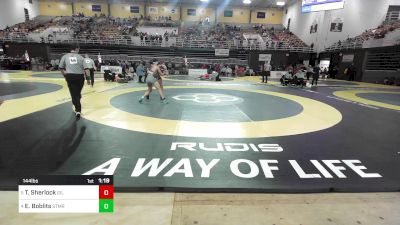 144 lbs Quarterfinal - Tyson Sherlock, Gilman School vs Evan Boblits, St. Mary's Ryken