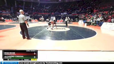 3A 113 lbs Cons. Round 2 - Alejandro Cordova, Round Lake vs Ryan Richie, Edwardsville (H.S.)