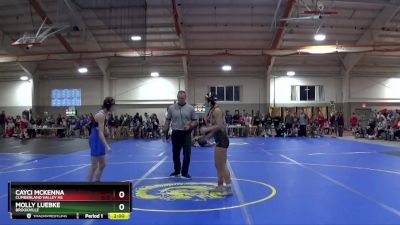 115 lbs Quarterfinal - Molly Luebke, BROOKVILLE vs Cayci McKenna, Cumberland Valley Hs