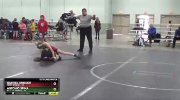 96 lbs Finals (2 Team) - Antonio Spina, Bitetto Trained vs Gabriel Krieger, Terps Xtreme