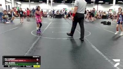 56 lbs Round 6 (8 Team) - MJ Carney, Prestige Worldwide Throws vs Mia Barro, Revolution Elite