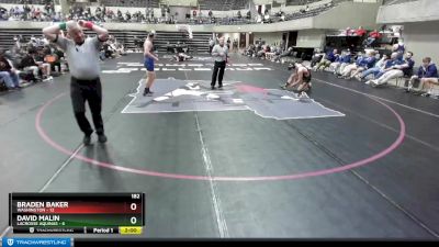 182 lbs Finals (8 Team) - David Malin, LaCrosse Aquinas vs Braden Baker, Washington