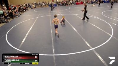 74 lbs Cons. Round 4 - Tucker Ledoux, Minnesota vs Hunter Houle, Zimmerman Wrestling Club