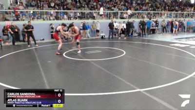 160 lbs Round 1 - Atlas Ruark, Nikiski Freestyle Wrestling Club vs Carlos Sandoval, Baranof Bruins Wrestling Club