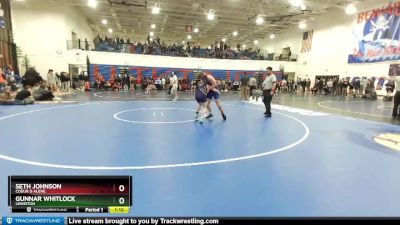 152 lbs Cons. Round 3 - Seth Johnson, Coeur D Alene vs Gunnar Whitlock, Lewiston