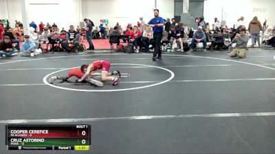 56 lbs Semis (4 Team) - Cruz Astorino, POWA vs Cooper Cerefice, PA Alliance