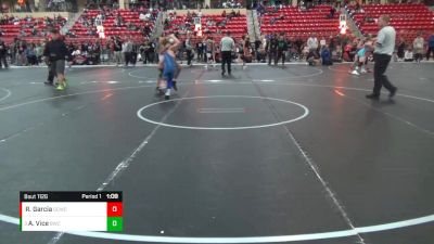 115 lbs Semifinal - Axton Vice, Bluestem Wrestling Club vs Romeo Garcia, Garden City Wrestling Club