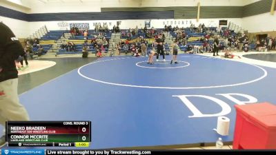 84 lbs Cons. Round 3 - Neeko Bradeen, NorthEast 509 Wrestling Club vs Connor McCrite, Lakeland Wrestling Club