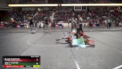 80 lbs Quarterfinal - Brett Koster, Hoxie Kids vs Blaze Bowman, Columbus Wrestling Club