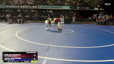 109 lbs Quarterfinal - Jenavi Alejandro, Tiffin University vs Kaelani Shufeldt, Lock Haven University