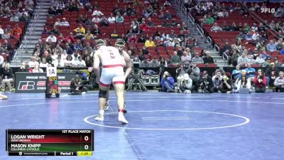 1A-285 lbs 1st Place Match - Mason Knipp, Columbus Catholic vs Logan Wright, West Branch