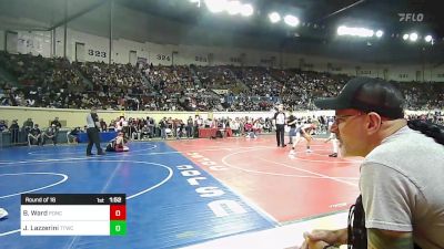 92 lbs Round Of 16 - Bailey Ward, Ponca City Wrestling vs Jaylyn Lazzerini, Team Tulsa Wrestling Club