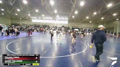 105 lbs Quarterfinal - Teiliana Taboa, TW Wrestling vs Xavery Zollinger, East Idaho Elite