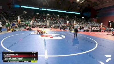 2A-182 lbs Quarterfinal - Taylor Swartwood, Lingle-Ft. Laramie/Southeast vs Landon Heaps, Kemmerer