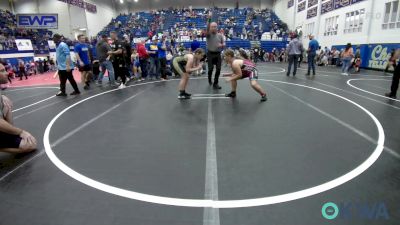 170 lbs Rr Rnd 1 - Alexie Cagle, Harrah Little League Wrestling vs Baylen George, Kingfisher YellowJackets