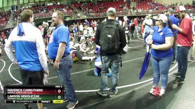 53 lbs Champ. Round 1 - Maverick Carruthers, Kimball Wrestling Club vs Lawson Nekoliczak, Central Valley Youth Wrestling