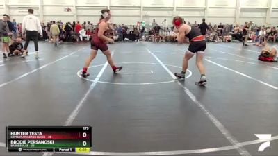 175 lbs Round 1 (8 Team) - Brodie Persanoski, Barnesville vs Hunter Testa, Combat Athletics Black