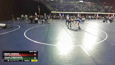 132 lbs Semifinal - Ethan Christoffer, Waverly Area Wrestling Club vs Brody Warrick, Sebolt Wrestling Academy