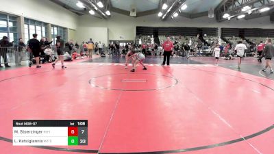 111 lbs Rr Rnd 7 - Matthew Stoerzinger, Refinery Wrestling Youth vs Luke Katsigiannis, M2TC Red