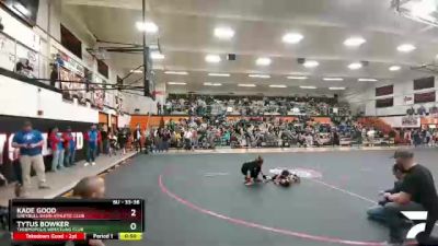 33-36 lbs Round 1 - Kade Good, Greybull Basin Athletic Club vs Tytus Bowker, Thermopolis Wrestling Club