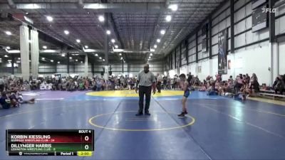 65 lbs Placement (4 Team) - Dillynger Harris, LEXINGTON WRESTLING CLUB vs Korbin Kiessling, RAMPAGE WRESTLING CLUB