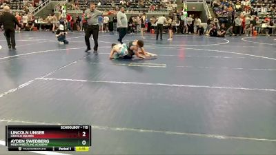 115 lbs Cons. Round 4 - Ayden Swedberg, Moen Wrestling Academy vs Lincoln Unger, Lincoln Squires