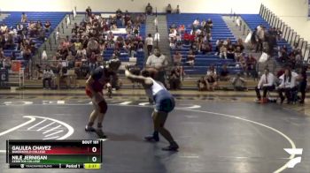 180 lbs 1st Place Match - Nile Jernigan, Cerritos College vs Galilea Chavez, Bakersfield College