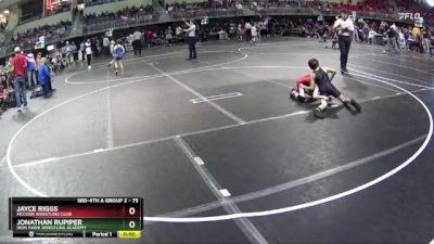 75 lbs Quarterfinal - Jayce Riggs, McCook Wrestling Club vs Jonathan Rupiper, Iron Hawk Wrestling Academy