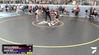 92 lbs Round 1 - Trystyn Andrews, Arctic Warriors Wrestling Club vs Mason Ekle, Mid Valley Wrestling Club