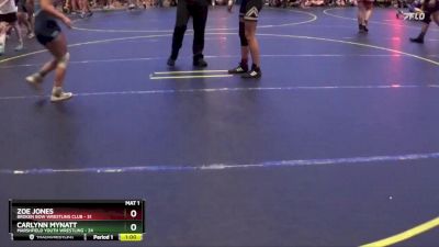 120/130 Quarterfinal - Carlynn Mynatt, Marshfield Youth Wrestling vs Zoe Jones, Broken Bow Wrestling Club