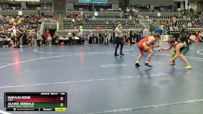 140 lbs 5th Place Match - Oliver Herrold, Beaver Creek Wrestling vs Shevlin Eddie, CWO