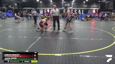 187 lbs Round 1 (8 Team) - Lorcan Keatley, Michigan Gold Pitbulls vs Justin Wood, BadBass