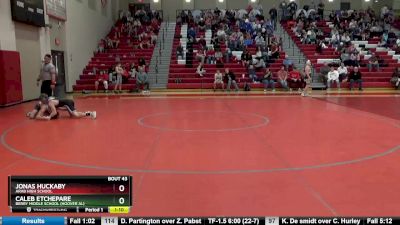 121 lbs Quarterfinal - Caleb Etchepare, Berry Middle School (Hoover AL) vs Jonas Huckaby, Arab High School