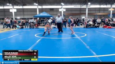 105 lbs Cons. Round 5 - Taylin Rubash, Jerome Middle School vs Holley Hove, Wolverine Wrestling Club