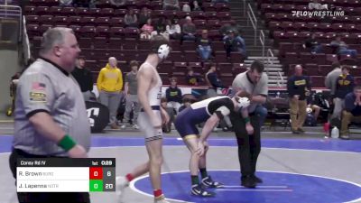 160 lbs Consy Rd Iv - Rudy Brown, Burgettstown vs Joseph Lapenna, Notre Dame - Green Pond