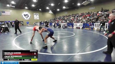 152 lbs Semifinal - Cross Rodgriguez, Calvary Chapel vs Nicholas Garone, Central East