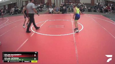 92 lbs Round 2 (6 Team) - Dylan Daugherty, Ohio Gold vs Dylan Jackson, The Funky Singlets Yellow