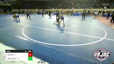 80 lbs Semifinal - Jaxon Randle, Chickasha Youth Wrestling vs Zane Blanchard, Predator Wrestling