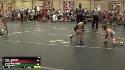 52 lbs Round 2 (6 Team) - Noah Zapata, Olympic vs EVAN WHITBRED, Keystone Krush