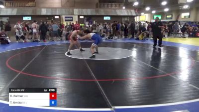 70 kg Cons 64 #2 - Cael Palmer, Viking Wrestling Club (IA) vs Tj Arvizu, De La Salle High School Wrestling