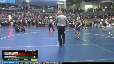 100 lbs Champ. Round 2 - Gavin Landers, Immortal Athletics WC vs Gavin Cheek, Western Nebraska Elite