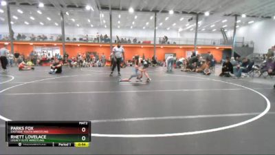 58 lbs Semifinal - Parks Fox, Eastside Youth Wrestling vs Rhett Lovelace, Legacy Elite Wrestling