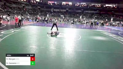 80 lbs Consi Of 8 #1 - Ryan Morgan, Orchard South WC vs Nico Cassano, Bitetto Trained Wrestling