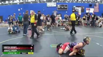78 lbs Finals (8 Team) - Griffin Heeney, American Gladiators-Red vs Jeremy Carver, Untouchables Purple